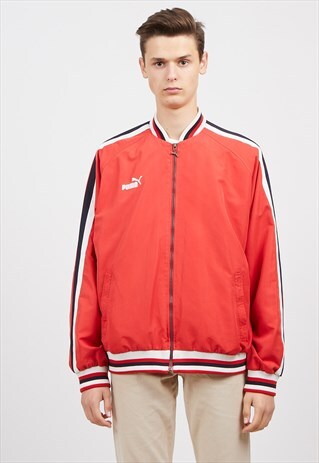 VINTAGE RED ADIDAS ZIP TRACK JACKET