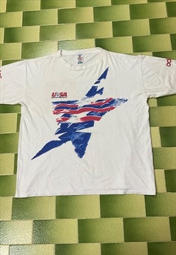 Vintage 90s Adidas USA Special Olympics T-Shirt 2 Sided