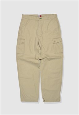 Vintage 90s Tommy Hilfiger Cargo Trousers in Cream