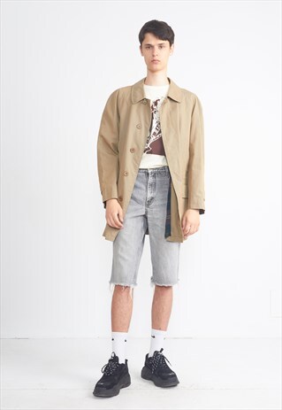 VINTAGE GREEN BURBERRYS TRENCH COAT