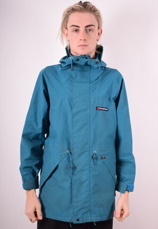 BERGHAUS MENS VINTAGE JACKET MEDIUM BLUE 90S