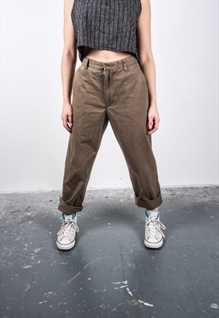 DOCKERS VINTAGE 1980S GREEN TROUSERS