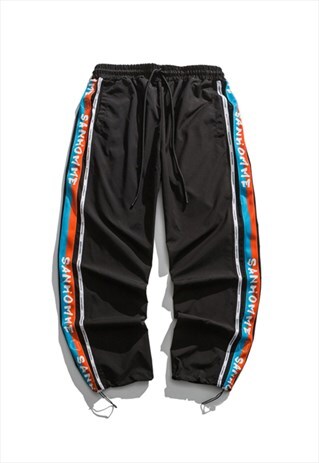KALODIS VINTAGE STRIPED ALL-MATCH LOOSE PANTS