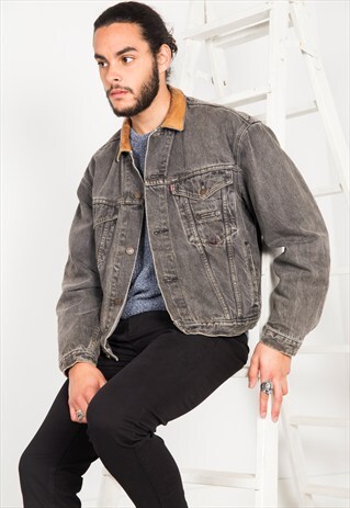VINTAGE 80'S LEVI'S CONTRAST COLLAR TRUCKER / S0139
