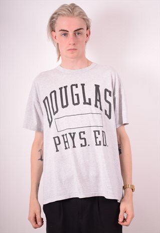 RUSSELL ATHLETIC MENS VINTAGE T-SHIRT TOP XL GREY 90S