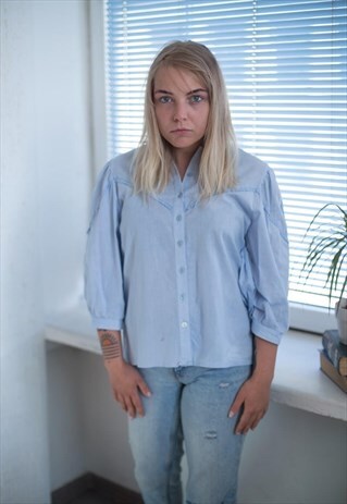 VINTAGE 70'S LIGHT BLUE SHIRT