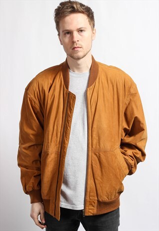 VINTAGE SUEDE BOMBER JACKET