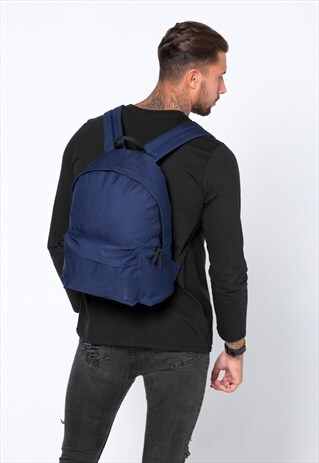 ESSENTIAL RUCKSACK BACKPACK BAG - NAVY BLUE