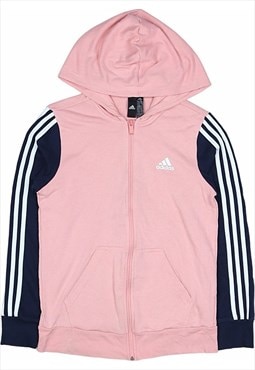 Vintage 90's Adidas Hoodie Spellout Zip Up Pink,