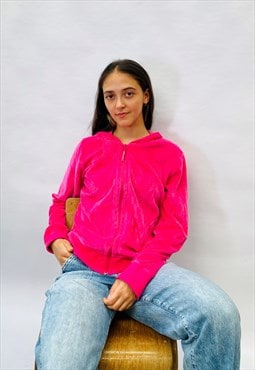 Vintage Size XL IKEA Velour Hoodie In Pink