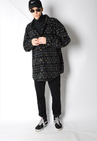 VINTAGE 90S THICK FLEECE LONG SLEEVE SHIRT