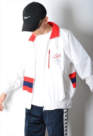 VINTAGE 90S WHITE TRACK JACKET