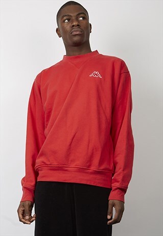 VINTAGE 90'S RED KAPPA LOGO SWEATSHIRT