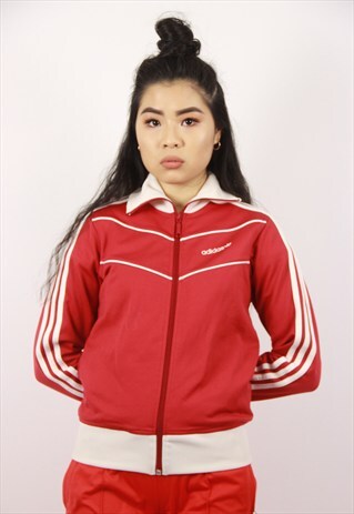 VINTAGE ADIDAS RED ZIP-UP