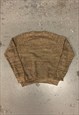 VINTAGE ABSTRACT KNITTED JUMPER PATTERNED GRANDAD KNIT