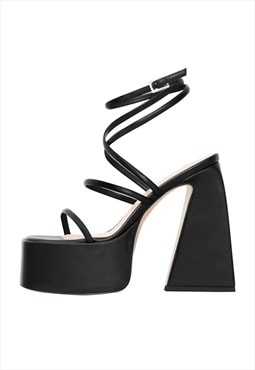 Platform Chunky Triangle Heel Sandals