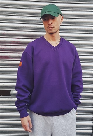FMC PREMIUM OVERSIZED V-NECK SWEATSHIRT PURPLE
