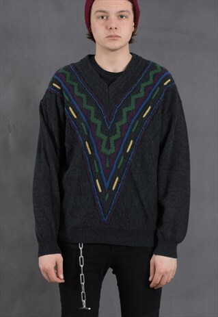 VINTAGE WOOL BLEND HIPSTER SWEATER FROM THE 90S