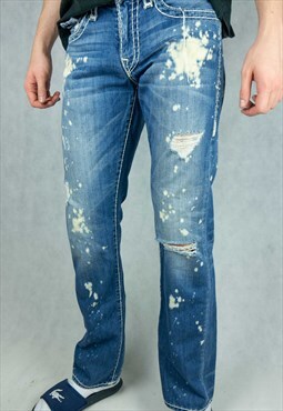 True Religion Denim Jeans USA Distressed Ricky