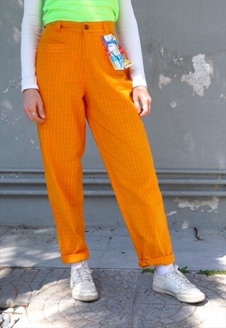 VINTAGE CARRERA HIGH-WAISTED TROUSERS IN ORANGE