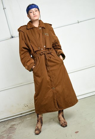 80'S RETRO DENIM LONGLINE MIDSEASON HEAVY COAT MAC