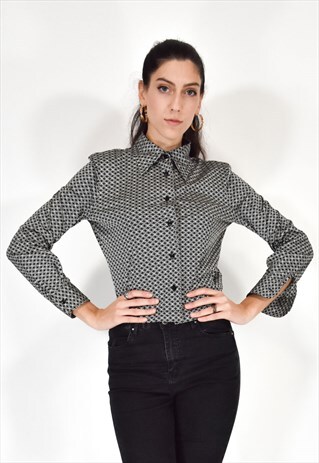 GAS WHITE-BLACK SHIRT VINTAGE