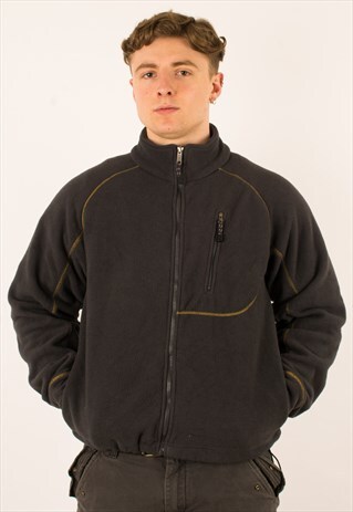 VINTAGE 90S GREY TIMBERLAND FULL ZIP FLEECE