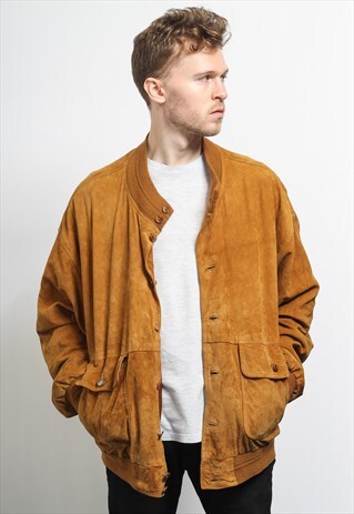VINTAGE SUEDE BOMBER JACKET