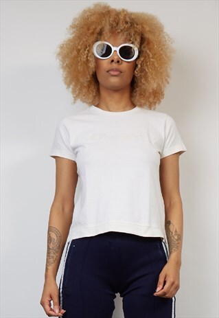 VINTAGE 90'S CHAMPION LOGO WHITE T-SHIRT