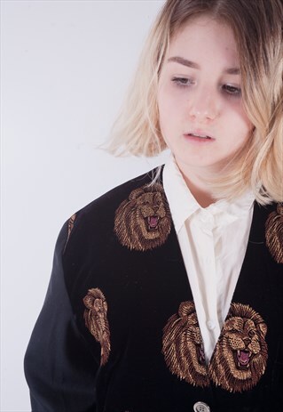 VINTAGE EMBELLISHED LION JACKET