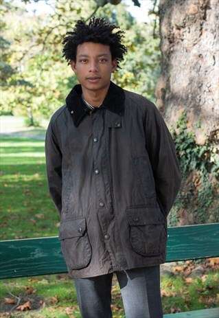 VINTAGE UNISEX BARBOUR BEDALE WAX JACKET WITH WARM LINING