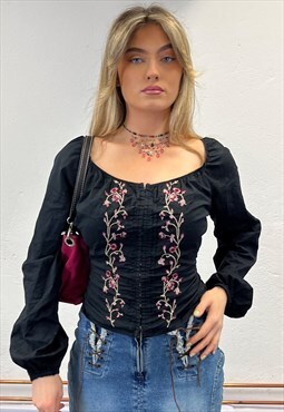 Vintage Embroidered Top -S