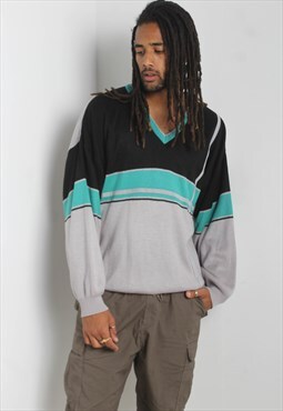 Vintage Abstract Crazy Patterned Jumper Multi
