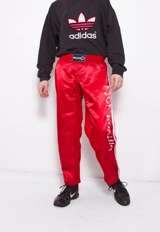 VINTAGE 90S BUDO K SATIN KICKBOXING PANTS ID:7179
