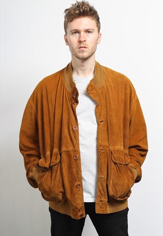 VINTAGE SUEDE BOMBER JACKET