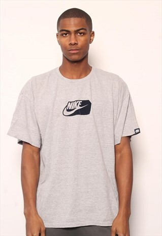VINTAGE NIKE LOGO T-SHIRT GREY