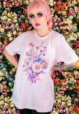 Doll Bouquet Baby Pink Graphic Tee