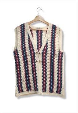 Vintage Hand Knit Vest Cardigan 