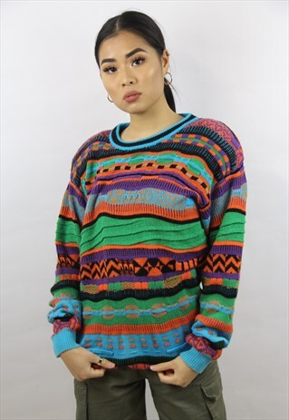 VINTAGE 90'S GORGEOUS DETAILED KNIT JUMPER