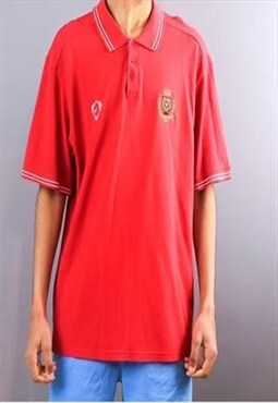 vintage nike red polo shirt