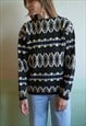 Vintage Wool Jumper Knit Sweater Boho