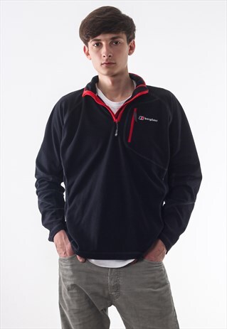VINTAGE BERGHAUS PULLOVER JACKET BLACK