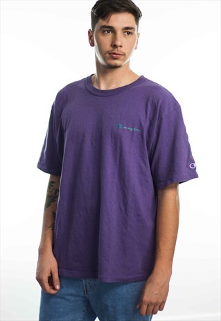 VINTAGE CHAMPION LOGO T-SHIRT 90S XL 8.8
