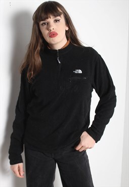 Vintage The North Face 1/4 Zip Fleece Sweatshirt Black