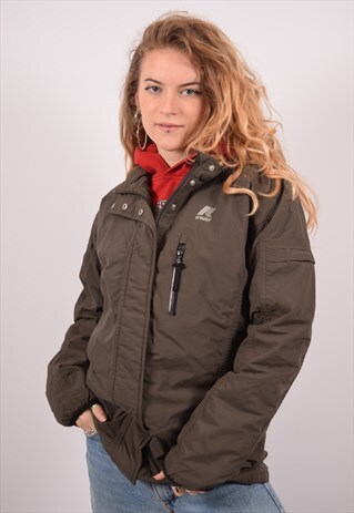 VINTAGE K-WAY WINDBREAKER JACKET KHAKI