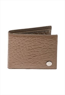 Men's Leather Elephant Pattern Wallet - Brown