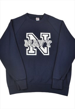 Vintage Navy Sweatshirt Navy Large