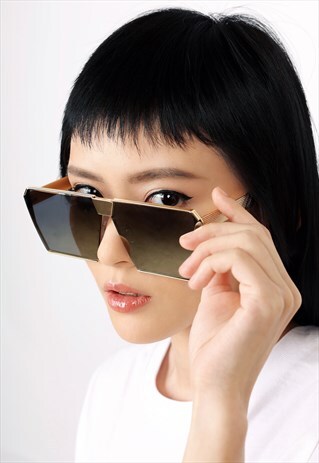 MISSY GOLD OVERSIZED SUNGLASSES