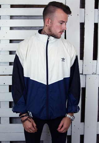 WINDBREAKER STYLE RETRO SPORTS ZIP UP JACKET