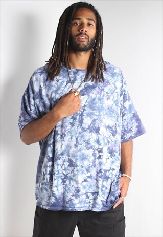 VINTAGE TIE DYE OVERSIZE T-SHIRT BLUE 5XL